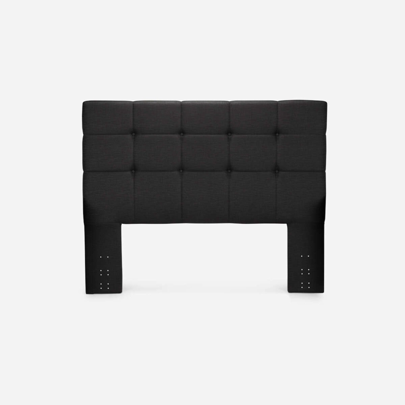 CAMA INDIE 2 PLAZAS PATA MADERA BN + RESPALDO ISSEY GRAFITO - 2