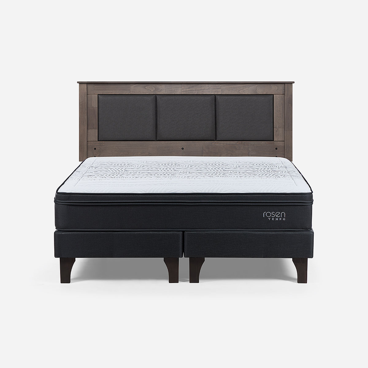 CAMA EUROPEA TEMPO KING 180X200 CM + RESPALDO RACHEL - 1