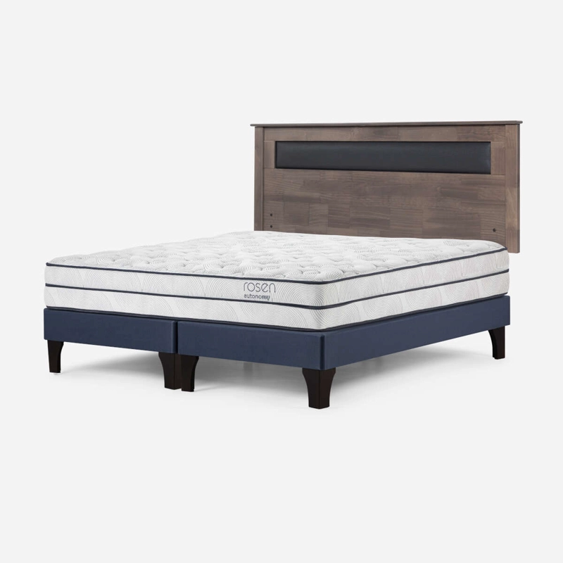 CAMA EUROPEA AUTONOMY SKY 2 PLAZAS PATA MADERA + RESPALDO FERRARA - 1