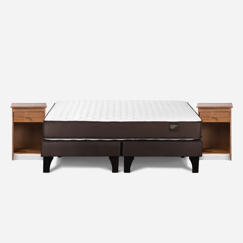 CAMA NEW ERGO T 2 PLAZAS BD + VELADOR TABOR CARAMELO - 2