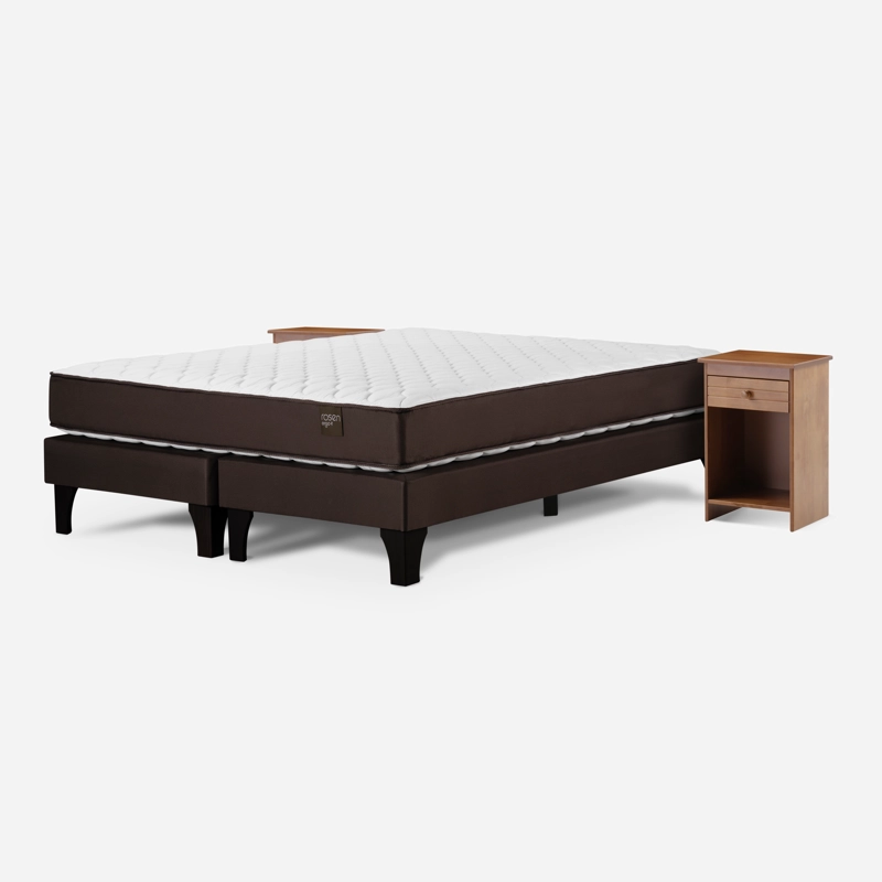 CAMA NEW ERGO T 2 PLAZAS BD + VELADOR TABOR CARAMELO - 4