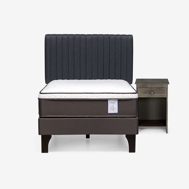 CAMA NEW STYLE 4 PLUS 1.5 PLAZAS + SET DE MUEBLES LUCIO - 1