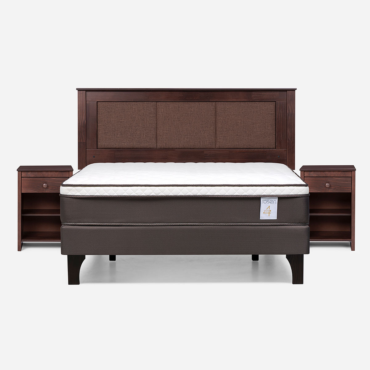 CAMA NEW STYLE 4 PLUS 2 PLAZAS + SET DE MUEBLES RACHEL - 1