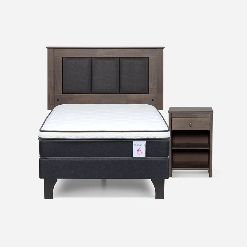 CAMA NEW STYLE 6 1 PLAZA + SET DE MUEBLES RACHEL - 1