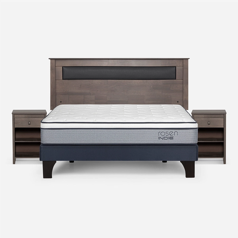 CAMA INDIE 2 PLAZAS + MUEBLES FERRARA - 1