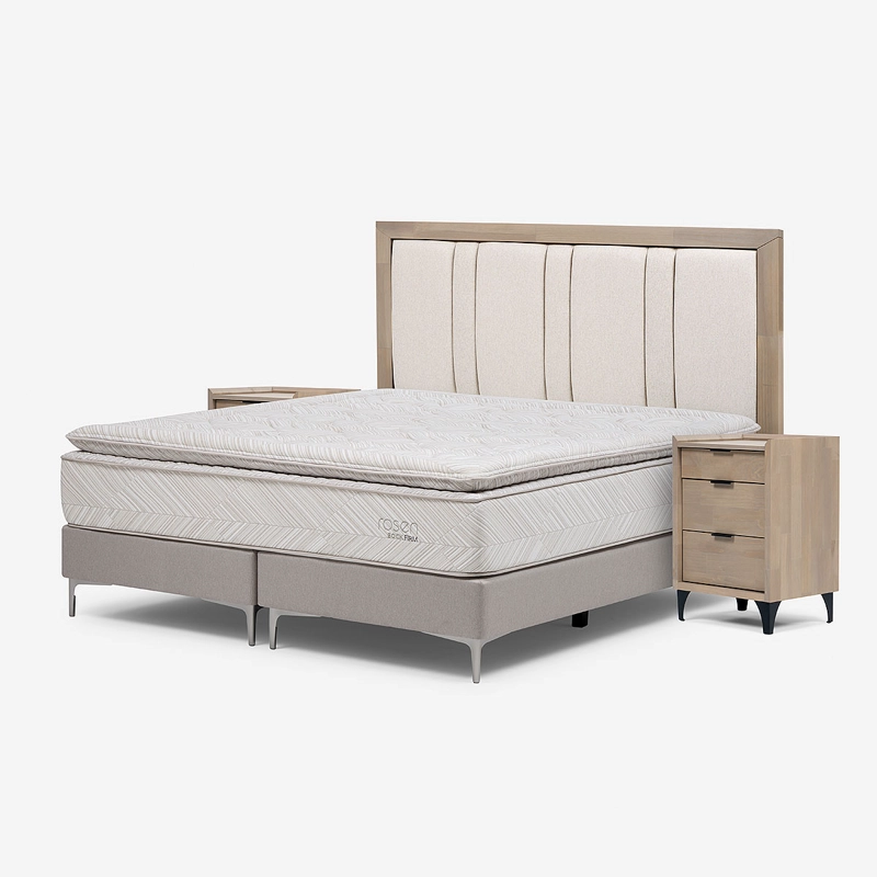 CAMA EUROPEA BOCK FIRM 2 PLAZAS BD + SET DE MUEBLES MELROSE - 8