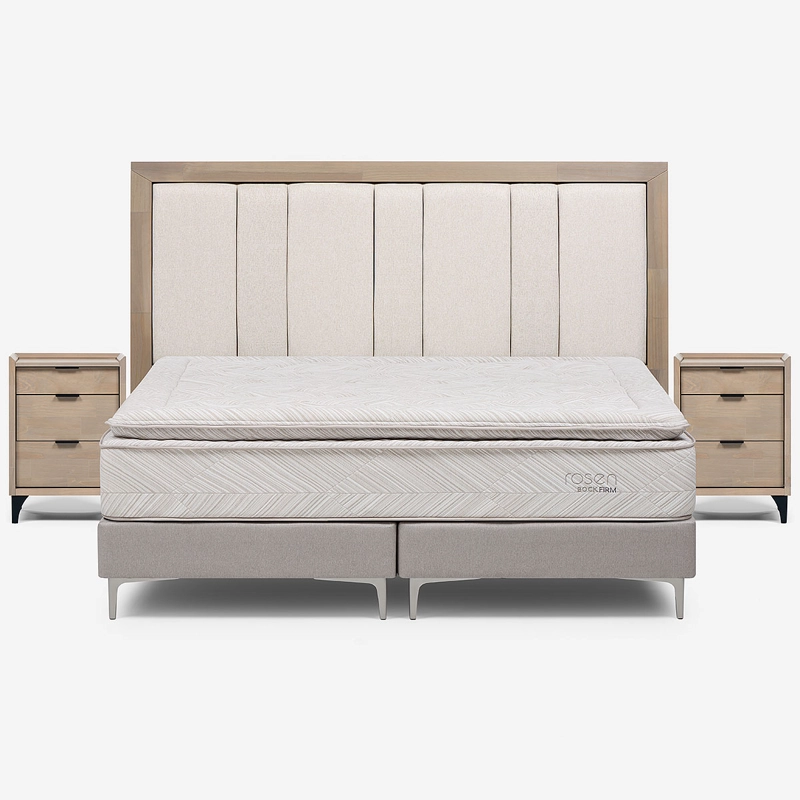 CAMA EUROPEA BOCK FIRM KING + SET DE MUEBLES MELROSE - 1