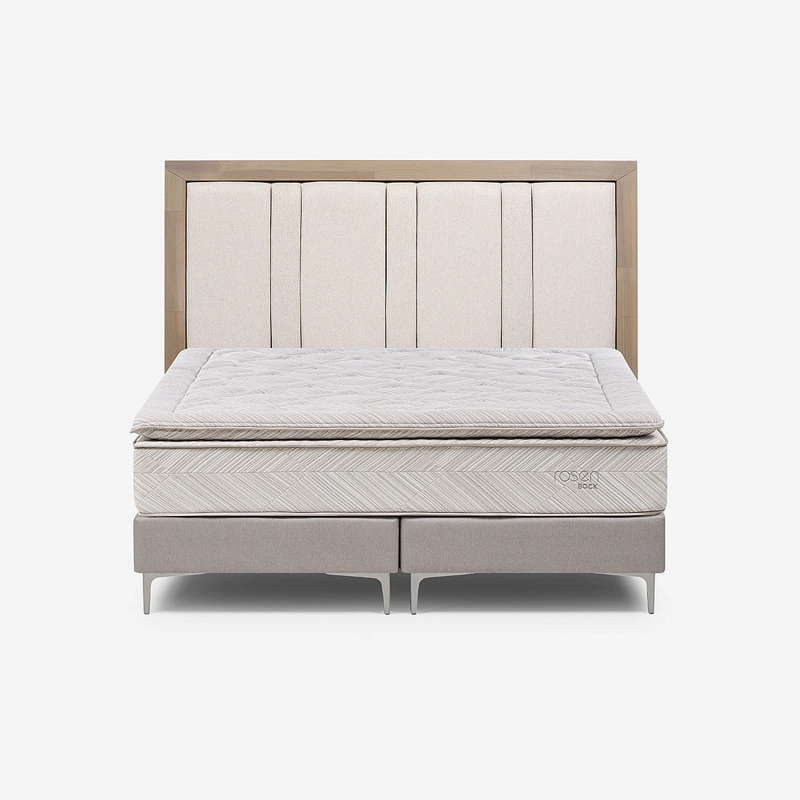 CAMA EUROPEA BOCK 2 PLAZAS BD + RESPALDO MELROSE - 1