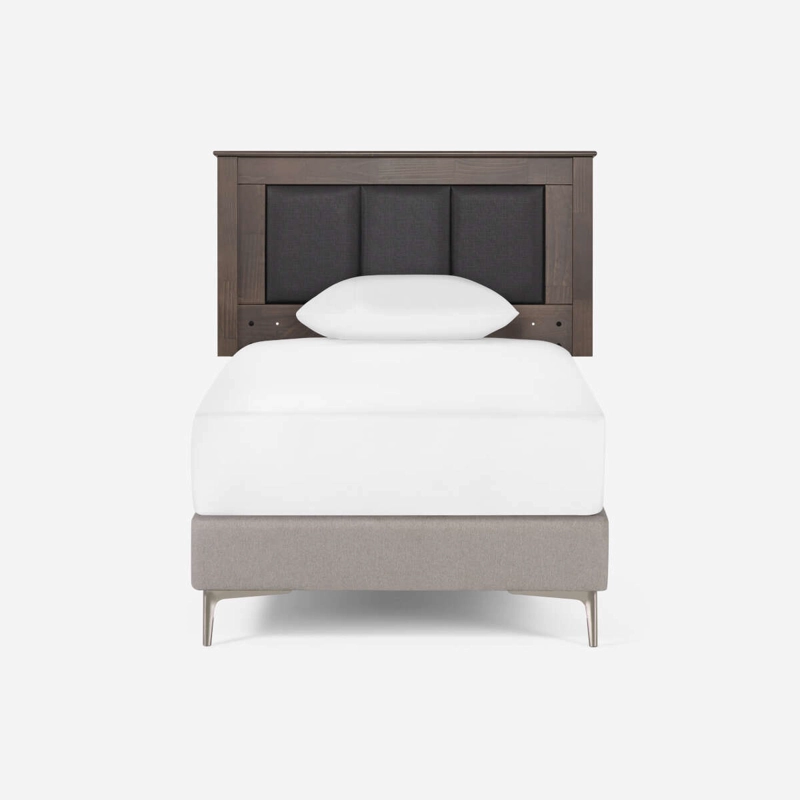 RESPALDO ROSEN RACHEL 1,5 PLAZAS MADERA GRIS - 4