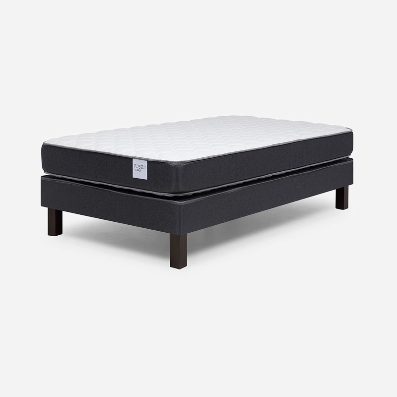 CAMA EUROPEA WAVE 1 PLAZA + RESPALDO LUCIO GRAFITO + VELADOR - 2