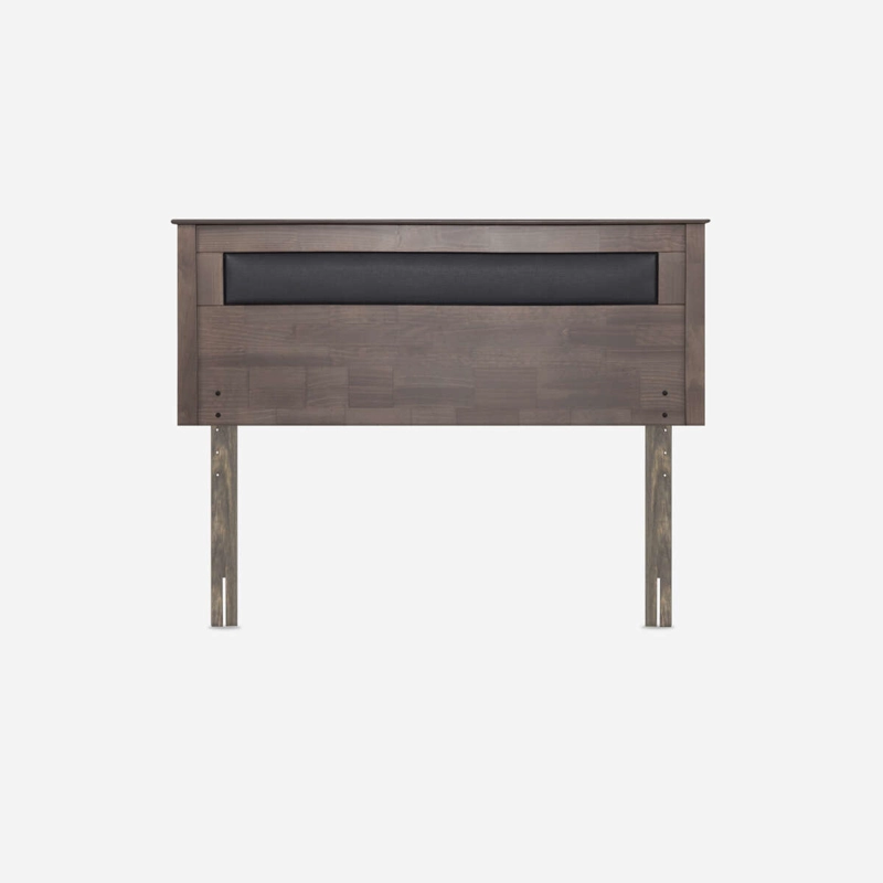 RESPALDO ROSEN FERRARA MADERA-CUERINA GRIS 2 PLAZAS - 1