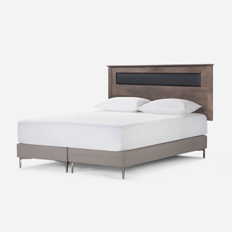 RESPALDO ROSEN FERRARA MADERA-CUERINA GRIS 2 PLAZAS - 3