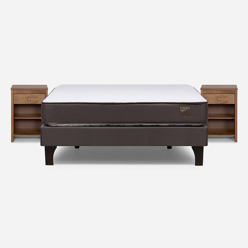 CAMA NEW ERGO T 2 PLAZAS + VELADOR FERRARA - 1