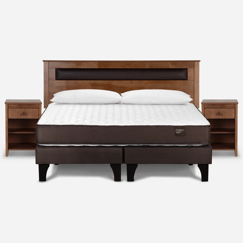CAMA NEW ERGO T KING + SET MUEBLES FERRARA + ALMOHADA LIGHT - 1