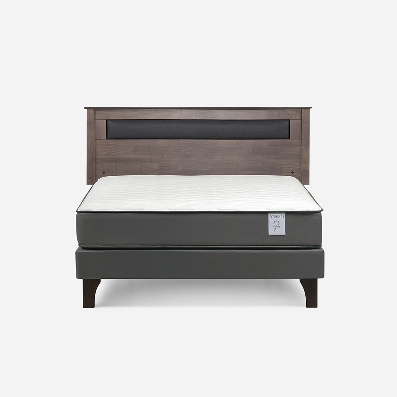 CAMA EUROPEA NEW STYLE 2 PLUS 2 PLAZAS+RESPALDO FERRARA GRIS - 1