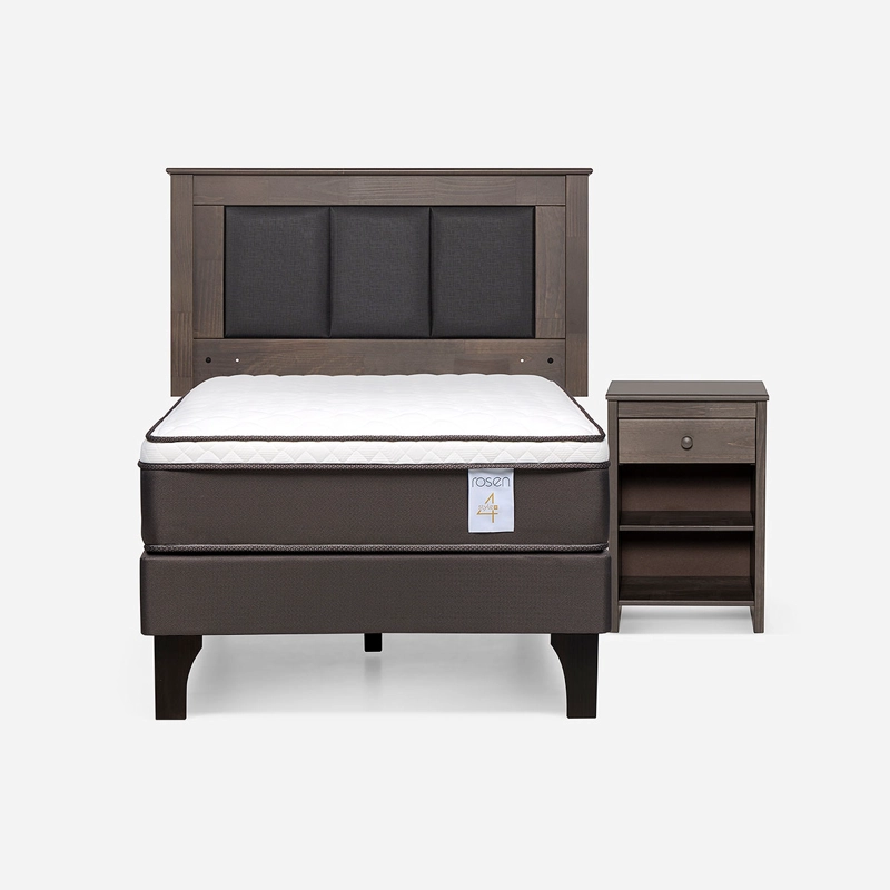 CAMA NEW STYLE 4 PLUS 1 PLAZA + SET DE MUEBLES RACHEL - 1
