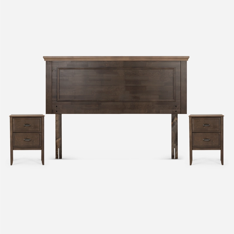 CAMA EUROPEA ROSEN  INDIE 2 PLAZAS BD + MUEBLES ANNA - 2