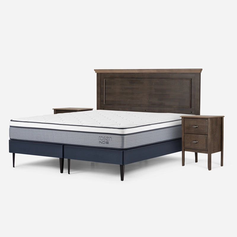 CAMA EUROPEA ROSEN  INDIE 2 PLAZAS BD + MUEBLES ANNA - 6