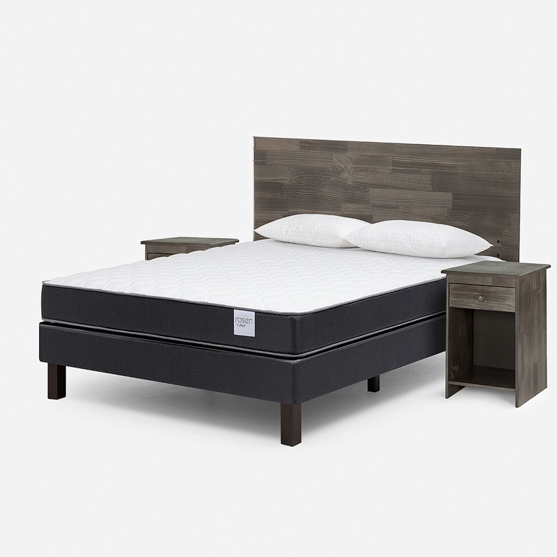 CAMA WAVE 2 PLAZAS 1.50X1.90CM + MUEBLES TABOR + ALMOHADA - 9