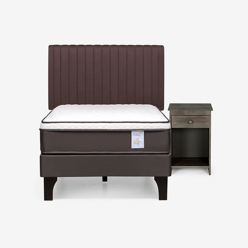 CAMA NEW STYLE 4 PLUS 1 PLAZA + SET DE MUEBLES LUCIO - 1
