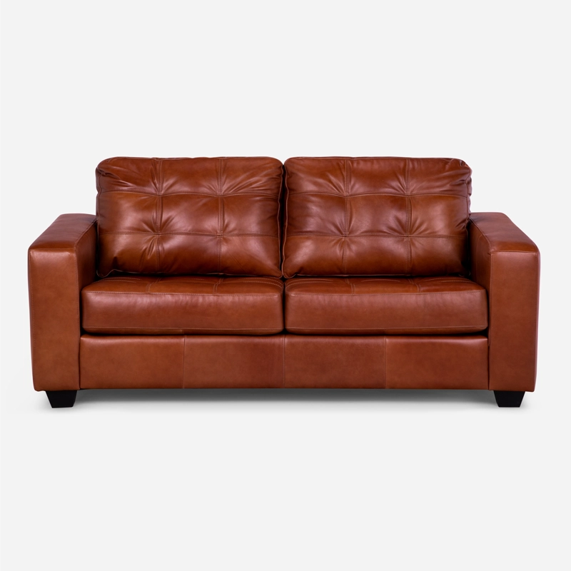 SOFA ROSEN DALI 2 CUERPOS CUERO HUNTER R. BROWN - 1