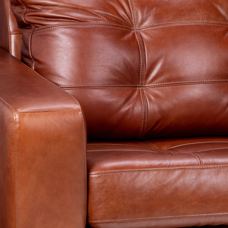 SOFA ROSEN DALI 3 CUERPOS CUERO HUNTER R. BROWN - 6