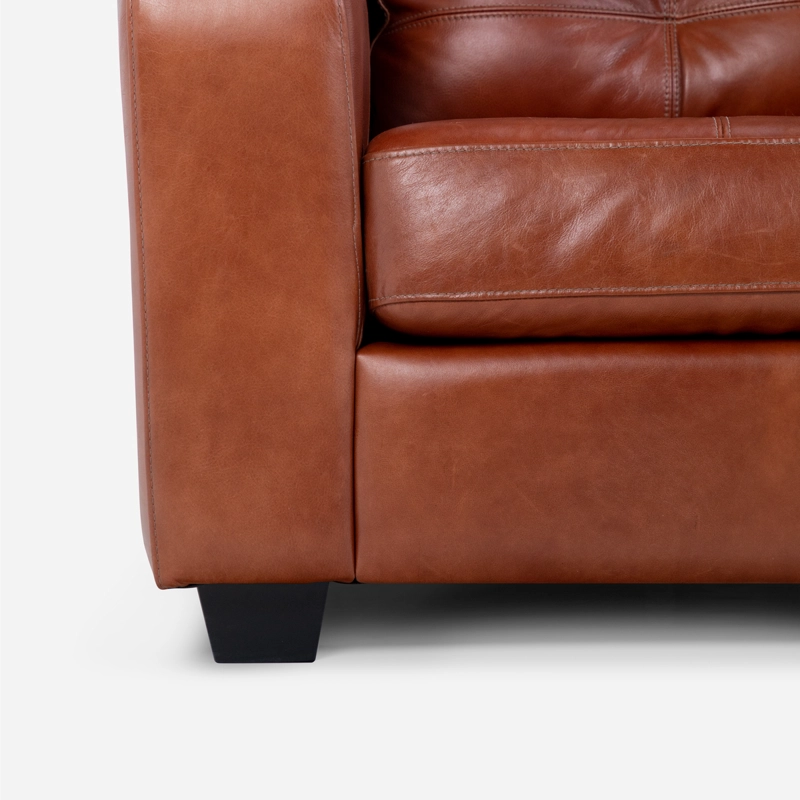 SOFA ROSEN DALI 3 CUERPOS CUERO HUNTER R. BROWN - 7
