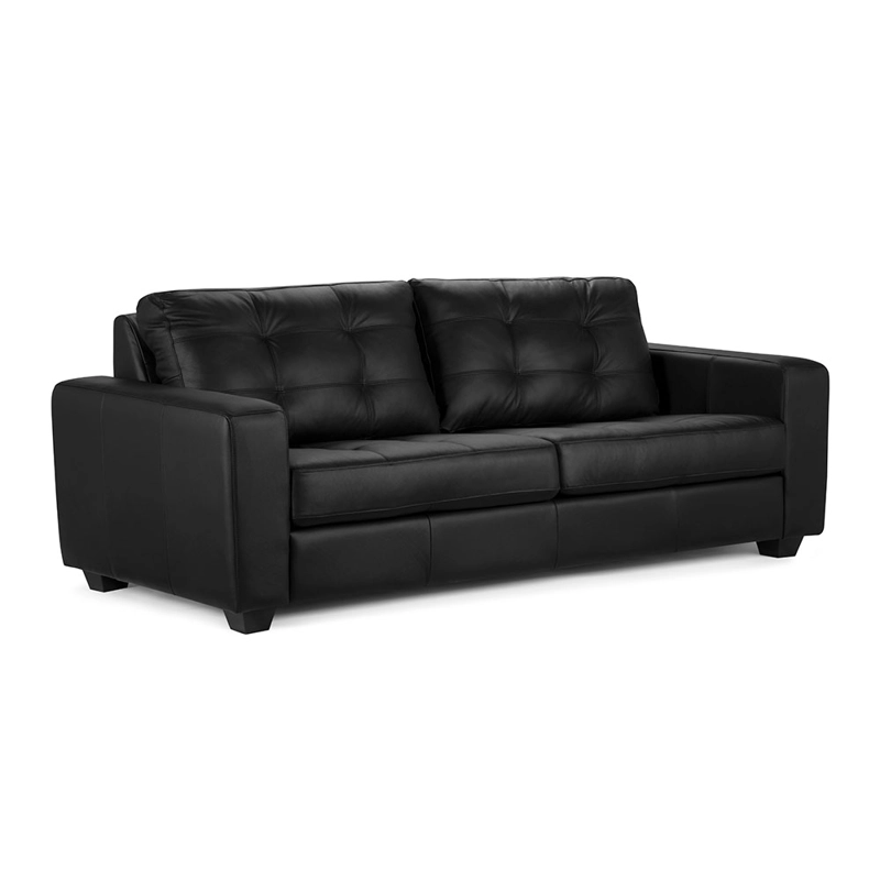 SOFA ROSEN DALI 3 CUERPOS CUERO BLACK - 3