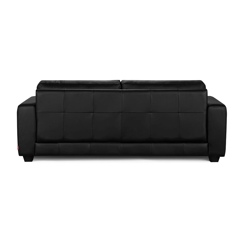 SOFA ROSEN DALI 3 CUERPOS CUERO BLACK - 5