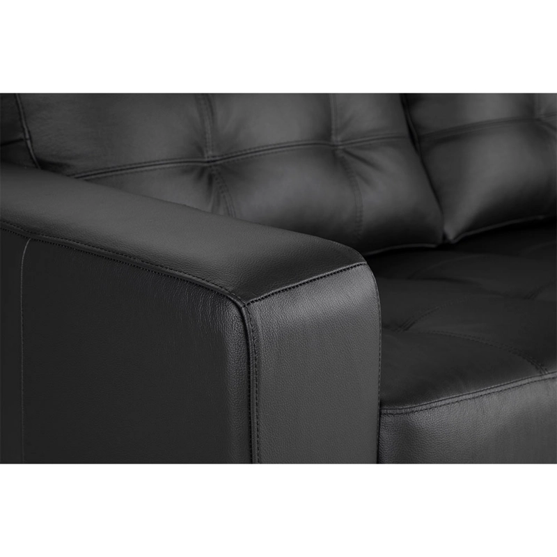 SOFA ROSEN DALI 3 CUERPOS CUERO BLACK - 9