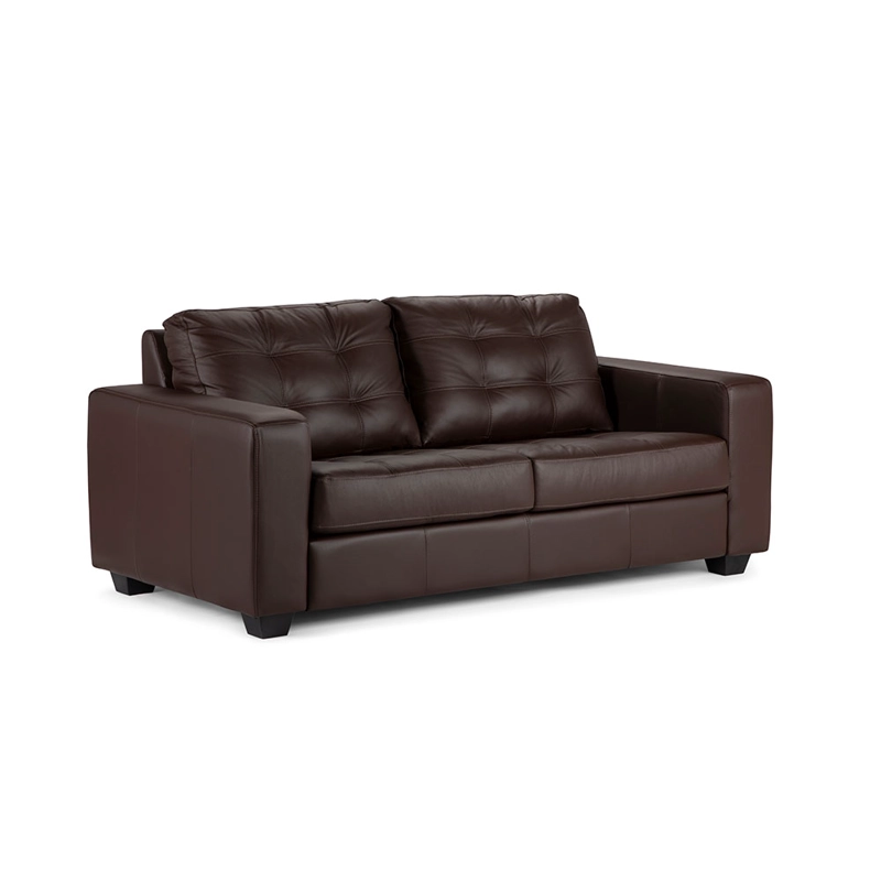 SOFA ROSEN DALI 2 CUERPOS CUERO MARRON - 3