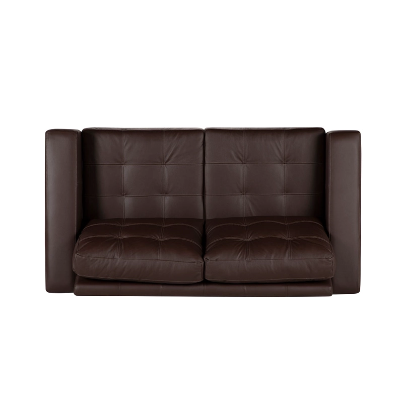 SOFA ROSEN DALI 2 CUERPOS CUERO MARRON - 5