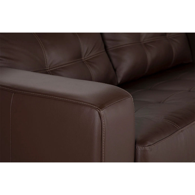 SOFA ROSEN DALI 2 CUERPOS CUERO MARRON - 7