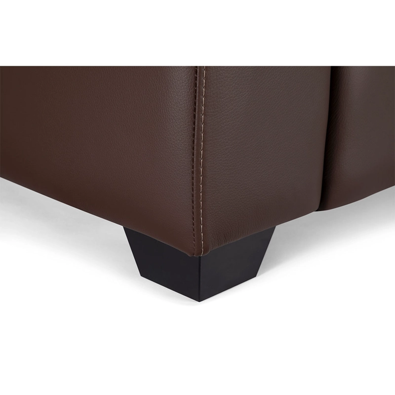 SOFA ROSEN DALI 2 CUERPOS CUERO MARRON - 9