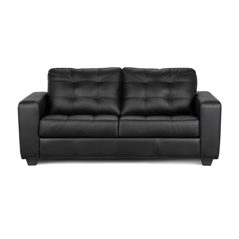 SOFA ROSEN DALI 2 CUERPOS CUERO BLACK - 1