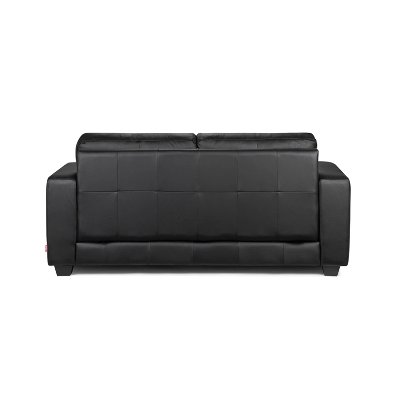 SOFA ROSEN DALI 2 CUERPOS CUERO BLACK - 3