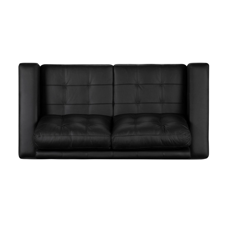 SOFA ROSEN DALI 2 CUERPOS CUERO BLACK - 4