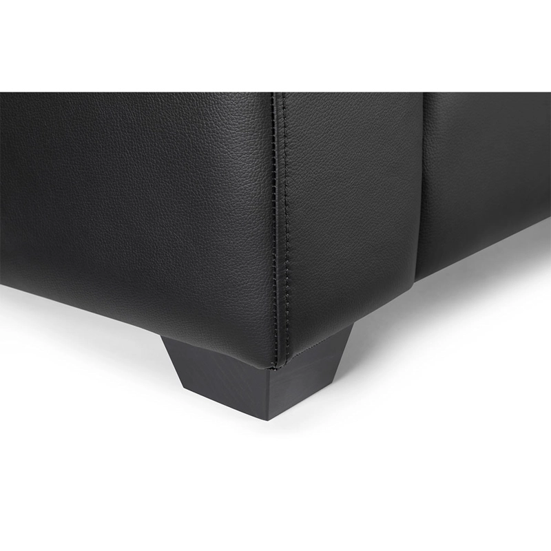 SOFA ROSEN DALI 2 CUERPOS CUERO BLACK - 8