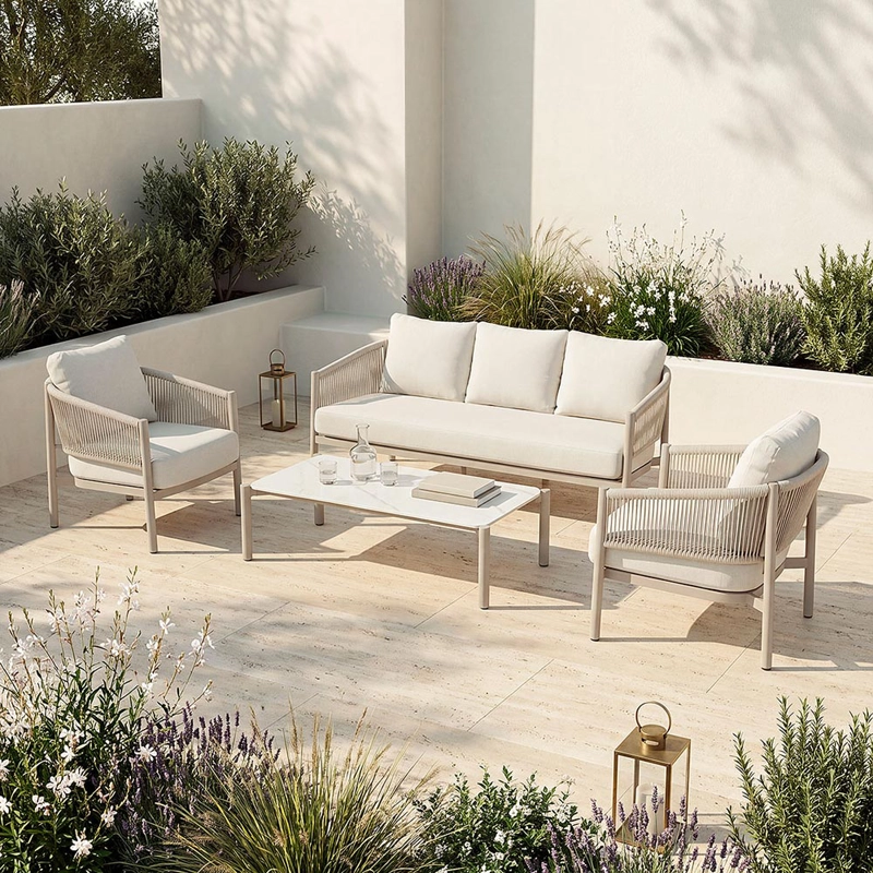 SET LIVING SENDAI BEIGE 4 PIEZAS - 9