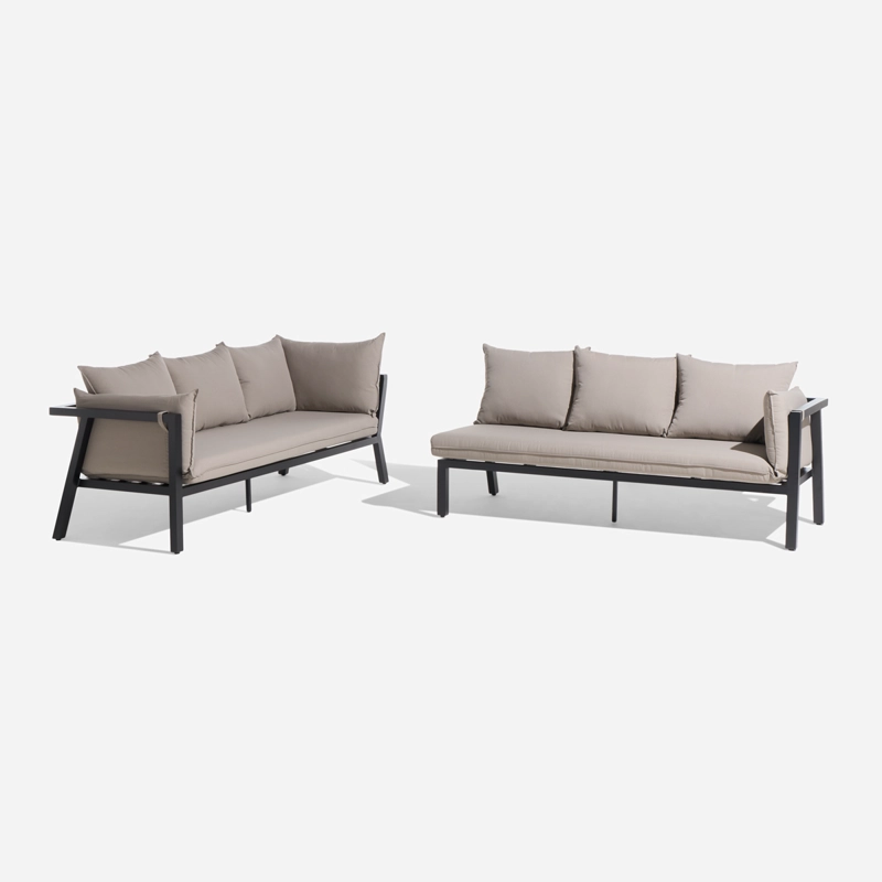 SET SECCIONAL TURQUETA DERECHO MESA BAJA TAUPE 3 PIEZAS - 4