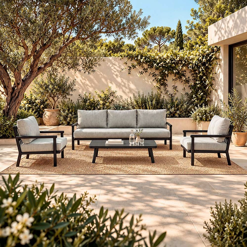 SET LIVING TALE 4 PIEZAS CHARCOAL - 9