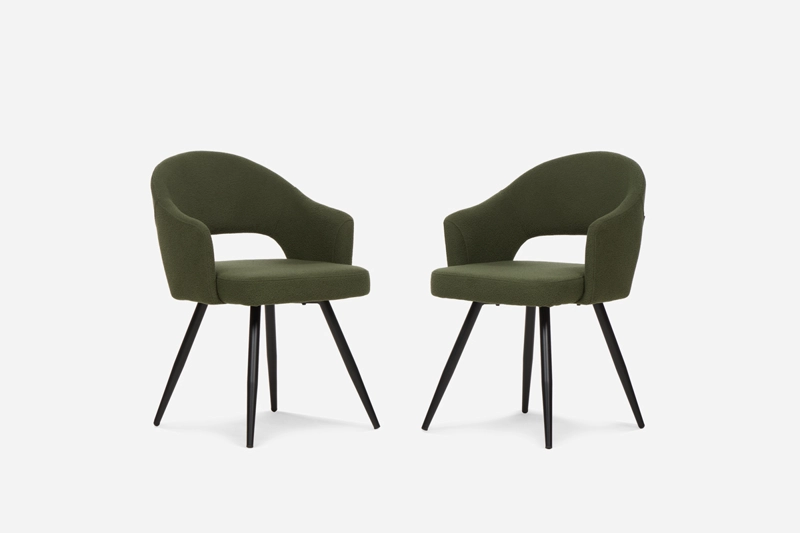 SET 2 POLTRONAS MERLO TELA VERDE - 1