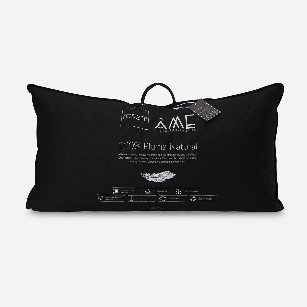 ALMOHADA ROSEN PLUMA NATURAL AME 0.9 WGD KING 90 X 50 CM BLANCO - 1