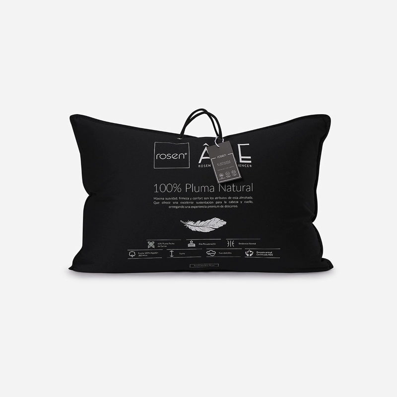 ALMOHADA ROSEN PLUMA NATURAL AME 0.9 WGD AMERICANA 70 X 50 CM BLANCO - 3