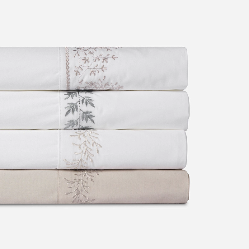 SABANA ROSEN 220 HILOS BORDADA HOJA BLANCA 2 PLAZAS - 5
