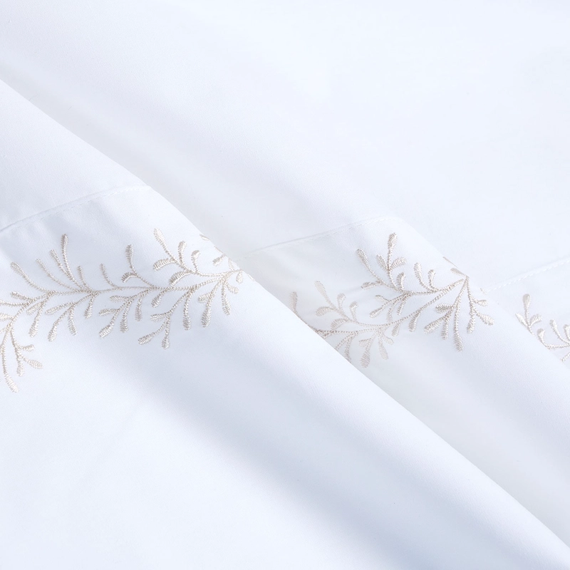 SABANA ROSEN 220 HILOS BORDADA FLORAL BLANCA 1,5 PLAZAS - 2