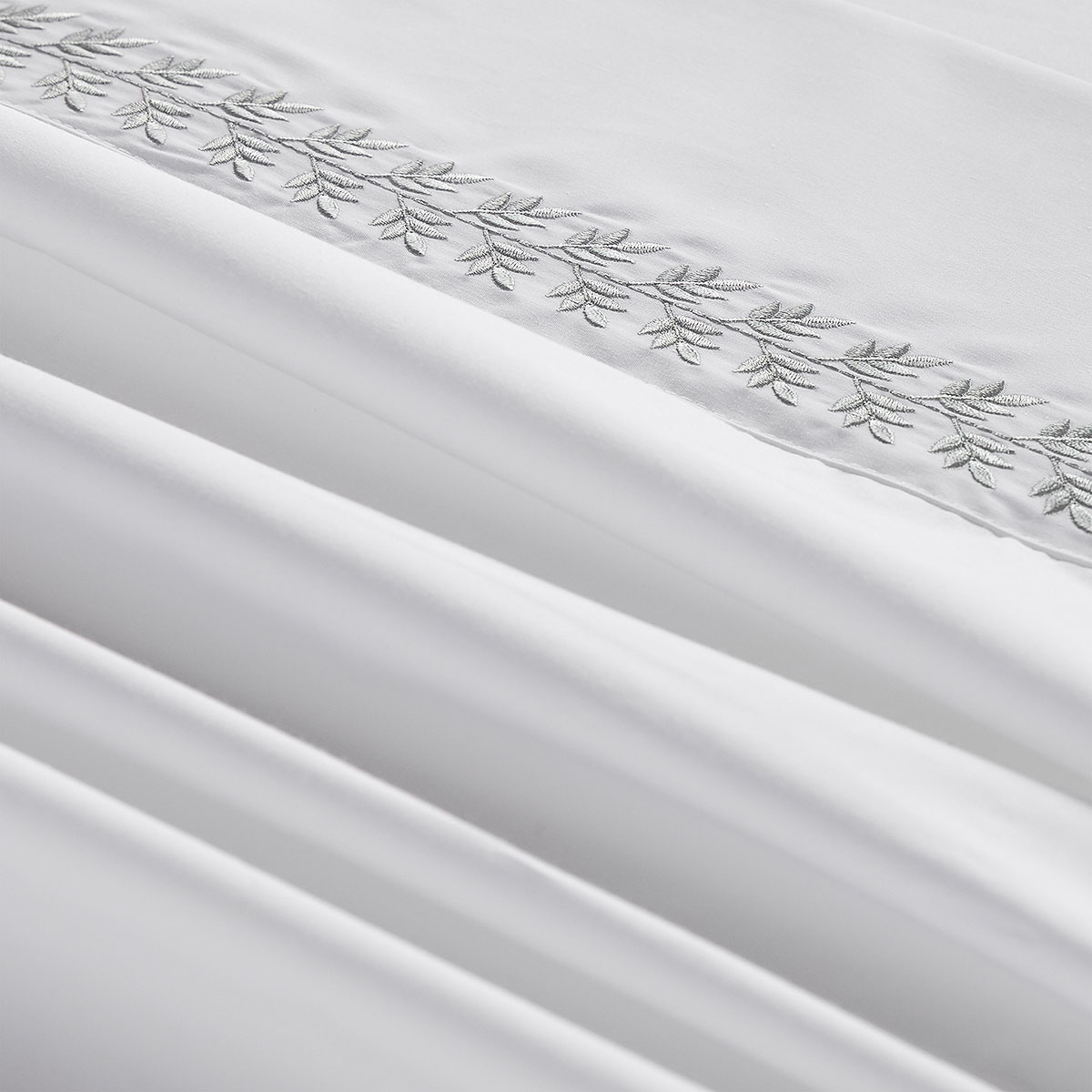SÁBANAS ROSEN HOJA SUPERKING 220 HILOS ALGODÓN BLANCA BORDADA - 3