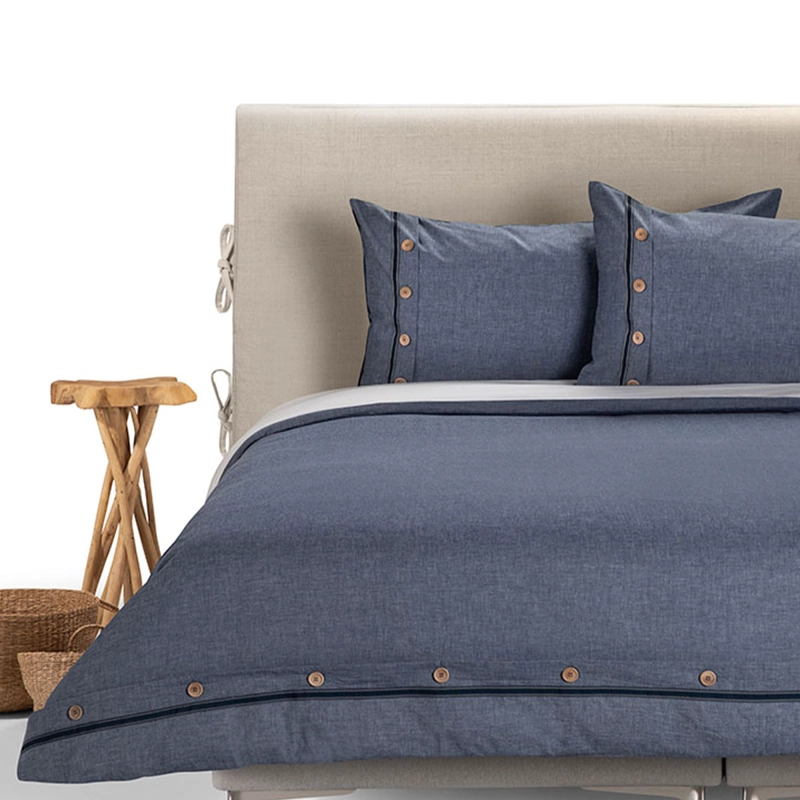 FUNDA PLUMON ROSEN ALGODON PURE NEW LANIN KING DENIM - 5