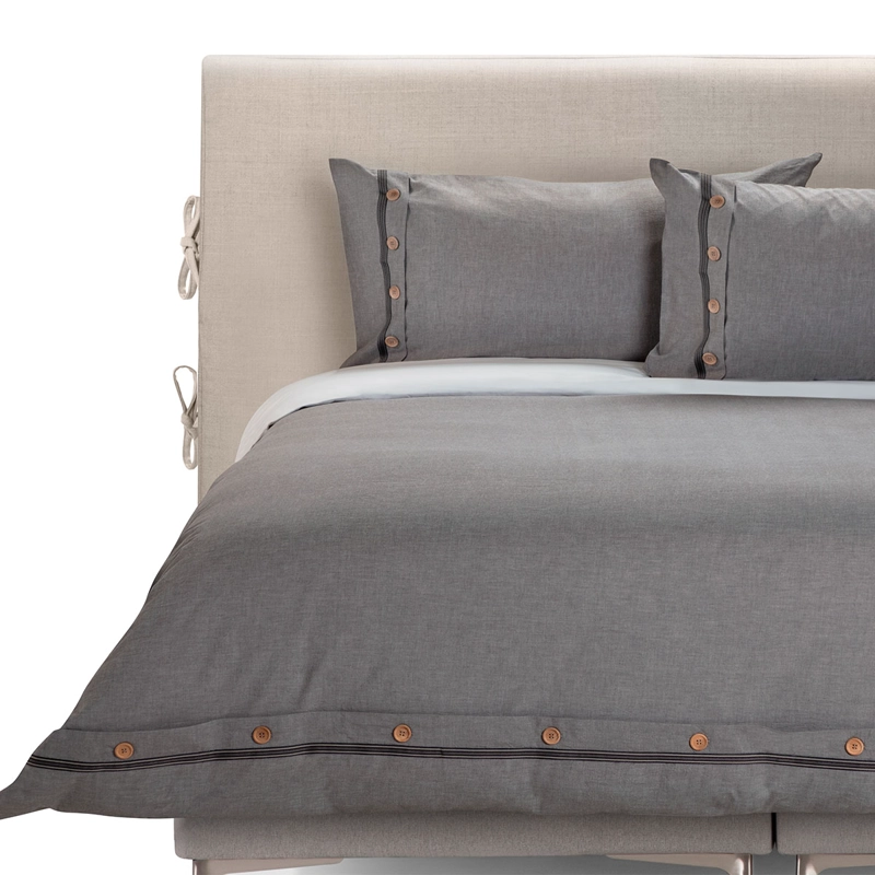 FUNDA PLUMON ROSEN ALGODON PURE NEW LANIN 2 PLAZAS GRIS - 1