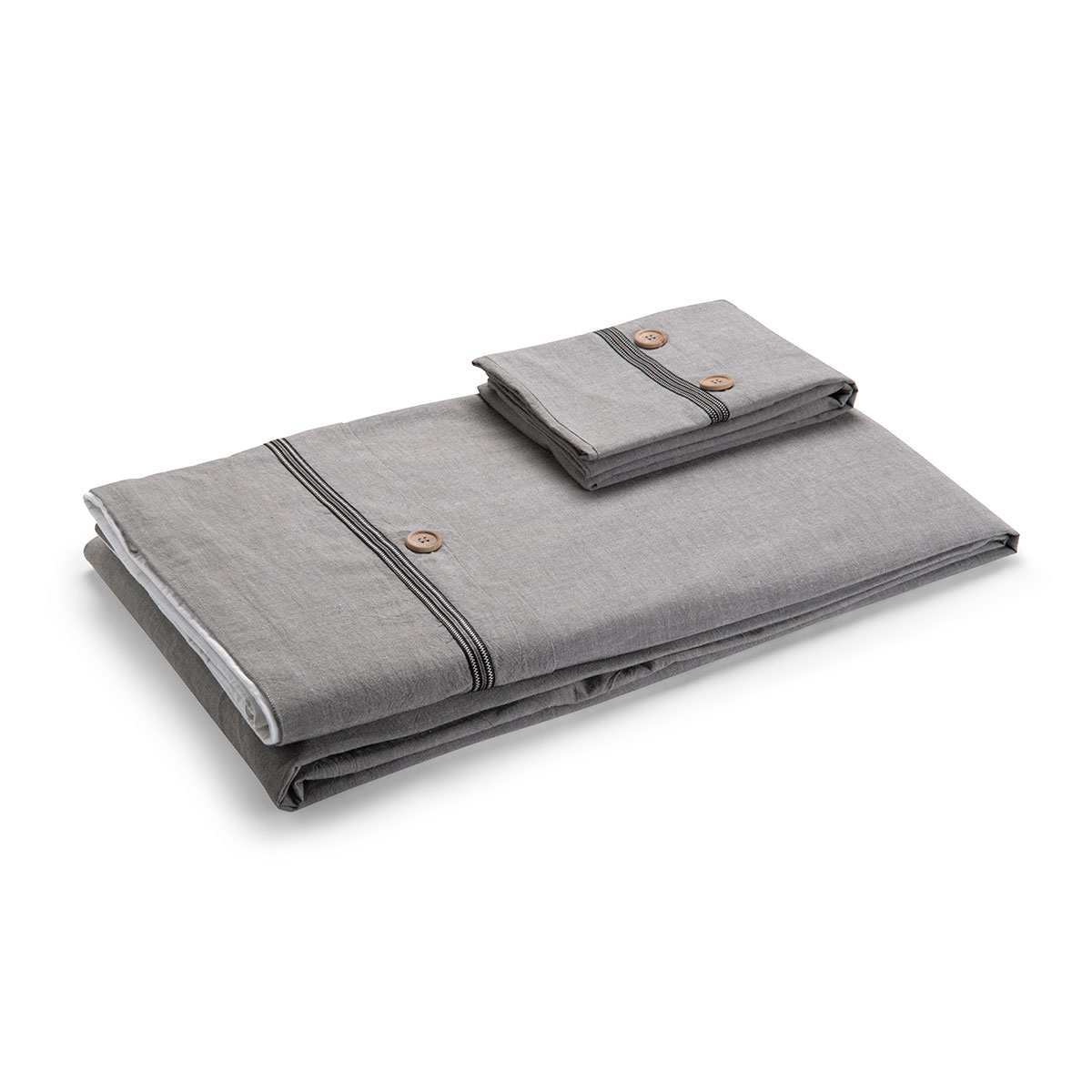 FUNDA PLUMON ROSEN ALGODON PURE NEW LANIN 2 PLAZAS GRIS - 4